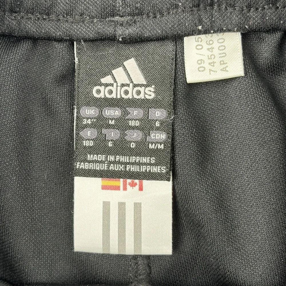 Vintage 2003 adidas ClimaCool Track Pants Men's M Black 3 Stripe Zip Ankle